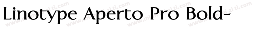 Linotype Aperto Pro Bold字体转换
